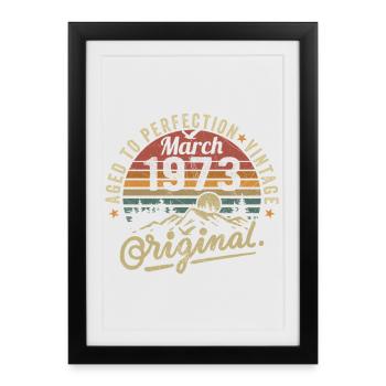 March 1973 - Framed poster (27 × 37 cm) - black - Front