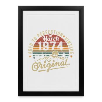 March 1974 - Framed poster (27 × 37 cm) - black - Front