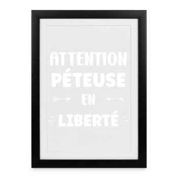 Attention Petuous Freedom - Framed poster (27 × 37 cm) - black - Front