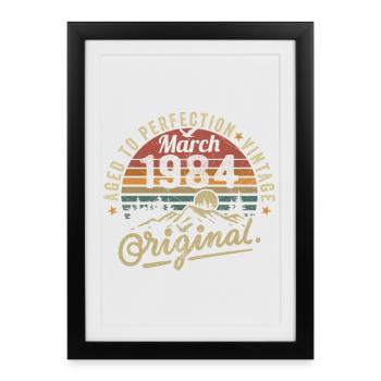 March 1984 - Framed poster (27 × 37 cm) - black - Front