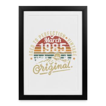 Mars 1985 - Affiche encadrée (27 × 37 cm) - noir - Devant
