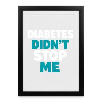 Blood Sugar Insulin Support Type One Pride - Framed poster (27 × 37 cm) - black - Front
