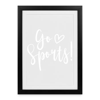 Go Sports – Histoires drôles sur des S sans méfiance - Affiche encadrée (27 × 37 cm) - noir - Devant