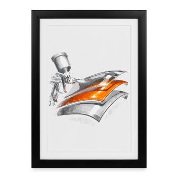 Vehicle Painter Car Painter Painter - Framed poster (27 × 37 cm) - black - Front