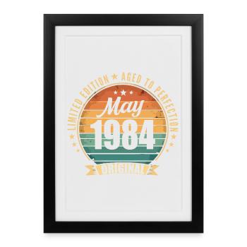 Légende de Mai 1984 Édition Limitée - Affiche encadrée (27 × 37 cm) - noir - Devant