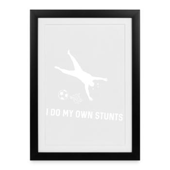 Acrobatic Soccer Stunts - Framed poster (27 × 37 cm) - black - Front