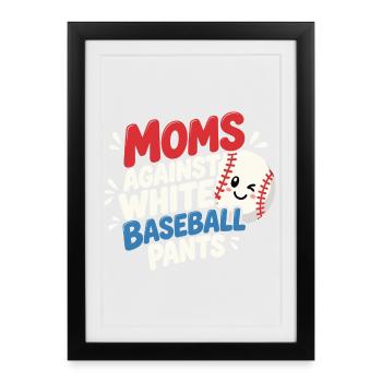 Baseball Mom: Humor Laundry and Sports - Framed poster (27 × 37 cm) - black - Front