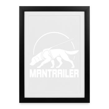 Golden Retriever MANTRAILER Search Dogs Dog - Framed poster (27 × 37 cm) - black - Front
