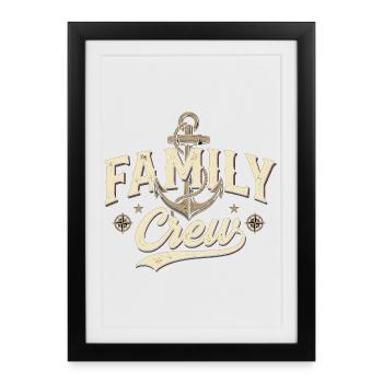 Famille Ancre Famille Vintage Famille - Affiche encadrée (27 × 37 cm) - noir - Devant
