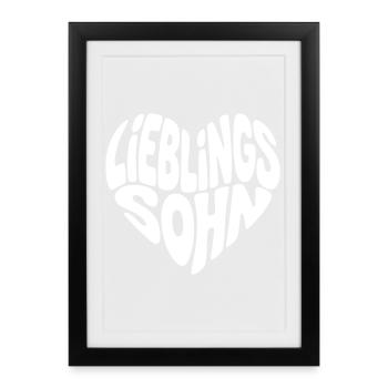 Favorite Son Heart - Framed poster (27 × 37 cm) - black - Front