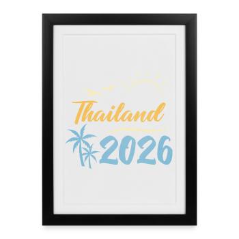 Thaïlande 2026 - Affiche encadrée (27 × 37 cm) - noir - Devant