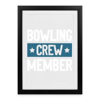 Équipe de bowling - Affiche encadrée (27 × 37 cm) - noir - Devant