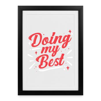 Single Dad Single Dad Doing My Best - Framed poster (27 × 37 cm) - black - Front