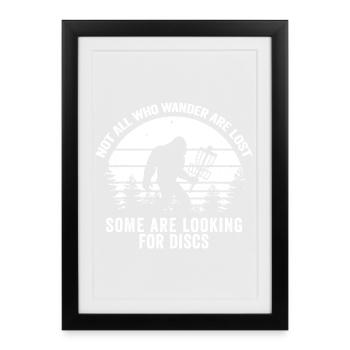 Sasquatch Chasseur de Disques - Affiche encadrée (27 × 37 cm) - noir - Devant