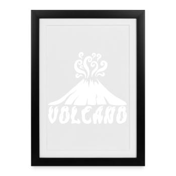 White Volcano - Framed poster (27 × 37 cm) - black - Front