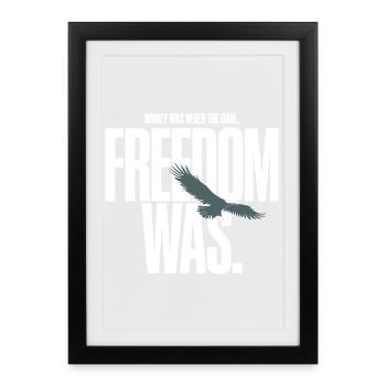 Money Goal Freedom Mindset Entrepreneur Freedom - Framed poster (27 × 37 cm) - black - Front