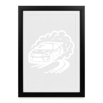 Car Drifting Icon - Framed poster (27 × 37 cm) - black - Front
