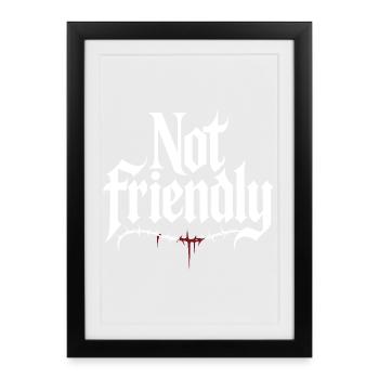 Not Friendly Introvert Antisocial Loner - Framed poster (27 × 37 cm) - black - Front
