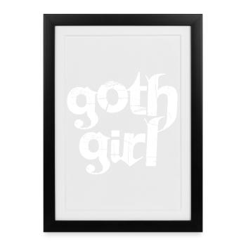Fille gothique - Affiche encadrée (27 × 37 cm) - noir - Devant