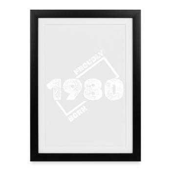 1980 - Affiche encadrée (27 × 37 cm) - noir - Devant