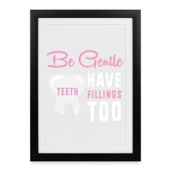 Zahnhygieniker Dental Zahnarzt - Gerahmtes Poster (27 × 37 cm) - Schwarz - Vorne