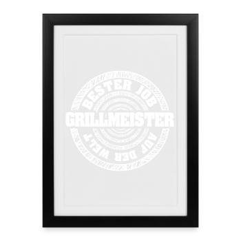 Profession: Grill Master - Framed poster (27 × 37 cm) - black - Front