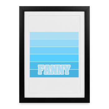 Nom de fille Fanny - Affiche encadrée (27 × 37 cm) - noir - Devant