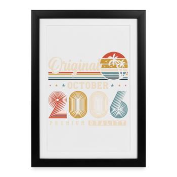 Original 2006 – 20e anniversaire Vintage Rétro - Affiche encadrée (27 × 37 cm) - noir - Devant