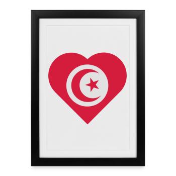 Tunisie - Affiche encadrée (27 × 37 cm) - noir - Devant