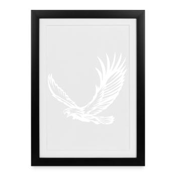 Eagle in Flight - Design - Framed poster (27 × 37 cm) - black - Front
