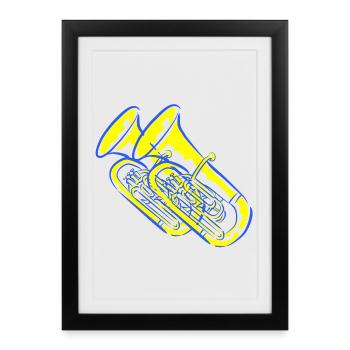 tubiste - Affiche encadrée (27 × 37 cm) - noir - Devant