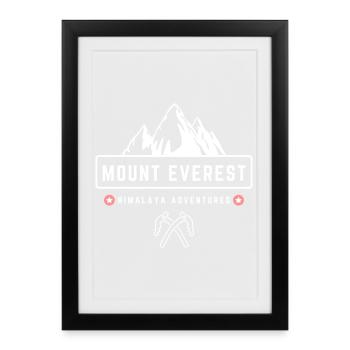 Advetures himalayennes du mont Everest - Affiche encadrée (27 × 37 cm) - noir - Devant