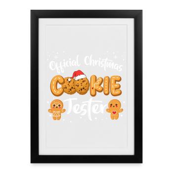 Xmas Official Christmas Cookie Tester Family Match - Framed poster (27 × 37 cm) - black - Front