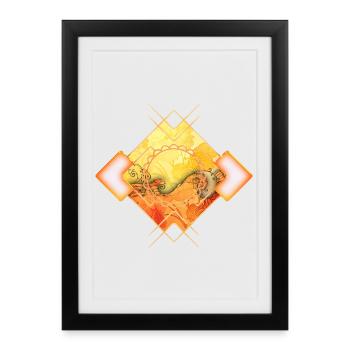 Roses élégantes avec notes d’ouverture - Affiche encadrée (27 × 37 cm) - noir - Devant