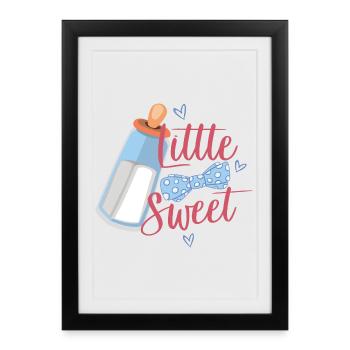 Bébé petit et doux - Affiche encadrée (27 × 37 cm) - noir - Devant