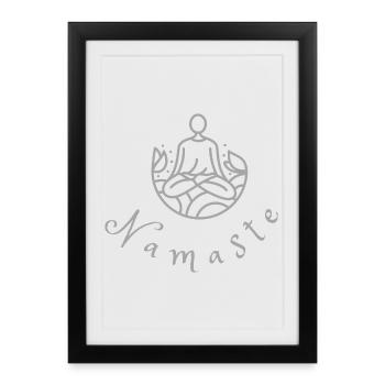 Namaste - Yoga Vibe - Affiche encadrée (27 × 37 cm) - noir - Devant