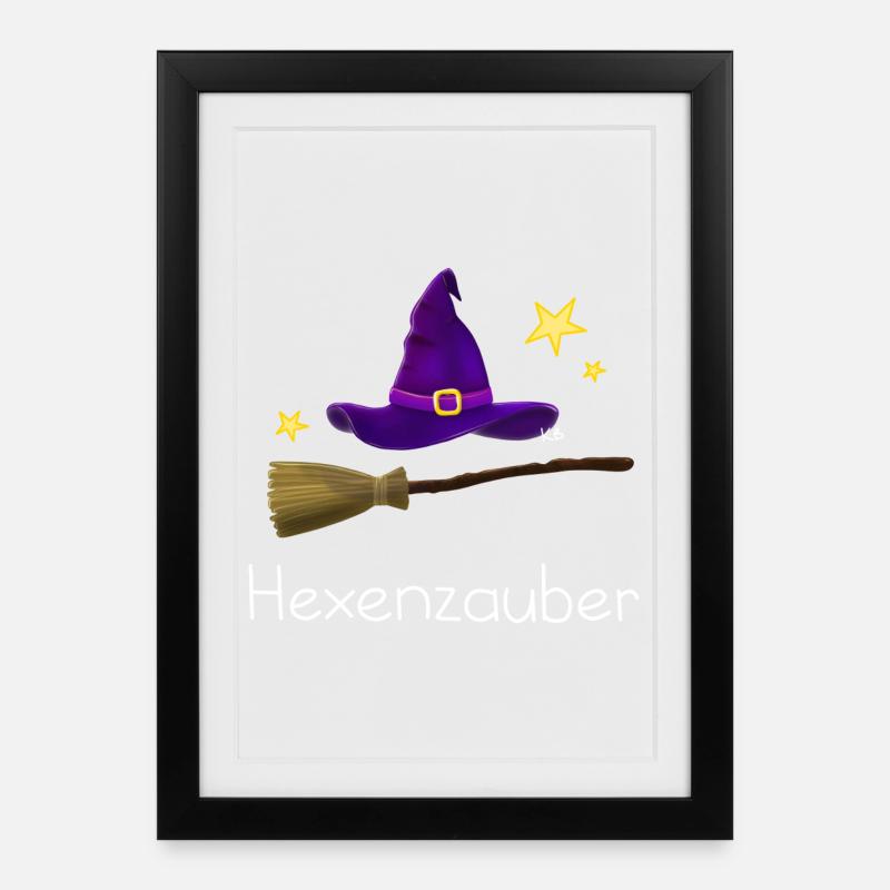 Hexenzauber - Gerahmtes Poster (27 × 37 cm) - Schwarz