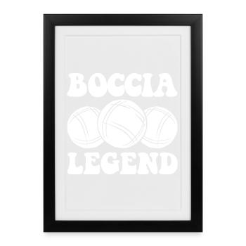 Boccia player Boccia ball and accessories Boccia - Framed poster (27 × 37 cm) - black - Front