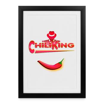 Chili King - Affiche encadrée (27 × 37 cm) - noir - Devant
