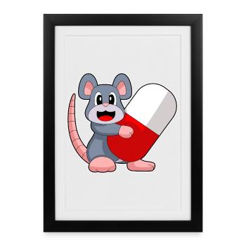 Mouse Doctor Medicine - Framed poster (27 × 37 cm) - black - Front