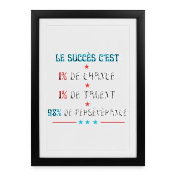 Motivation pour le succés - Affiche encadrée (27 × 37 cm) - noir - Devant