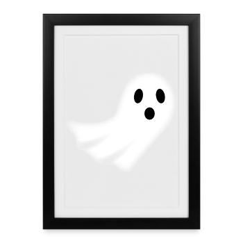 Ghost Halloween Night Ghost Spooky - Framed poster (27 × 37 cm) - black - Front