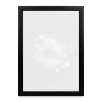 Pixel Cloud White | flash | rasterize | trendy - Framed poster (27 × 37 cm) - black - Front