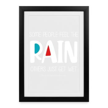 Feel the Rain (dark) - Framed poster (27 × 37 cm) - black - Front