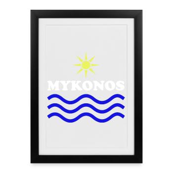 MYKONOS-GREECE Sun Water - Framed poster (27 × 37 cm) - black - Front