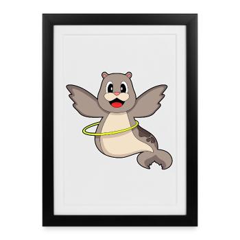 Gymnastique d’entraînement Seal Fitness Hoop - Affiche encadrée (27 × 37 cm) - noir - Devant