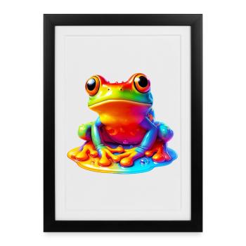 Grenouille - Affiche encadrée (27 × 37 cm) - noir - Devant