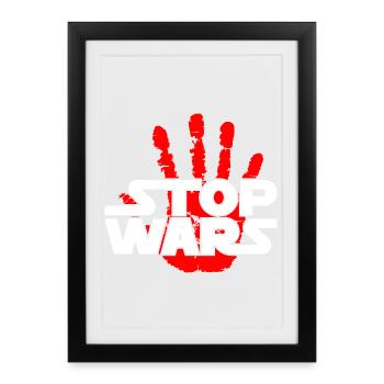 Stop Wars - Framed poster (27 × 37 cm) - black - Front