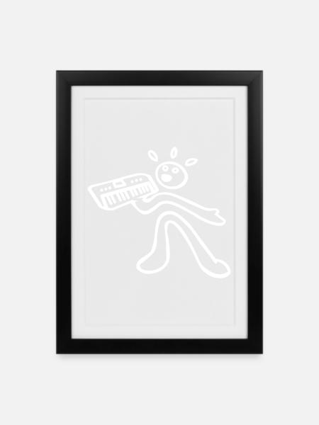 synth player - Framed poster (27 × 37 cm) - black