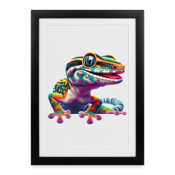 Gecko - Framed poster (27 × 37 cm) - black - Front